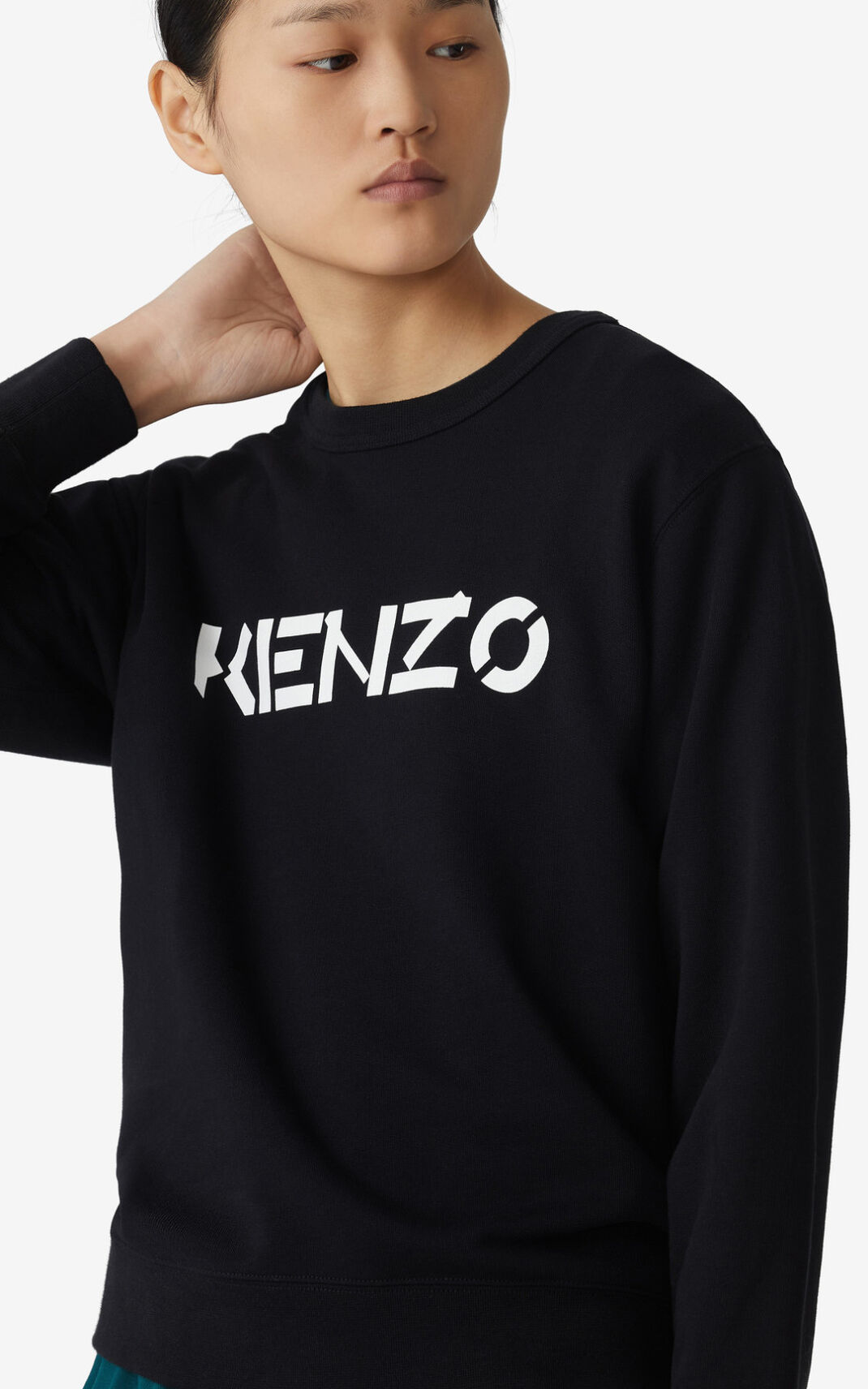 Sweat Kenzo Logo Femme Noir | KMAS-97205